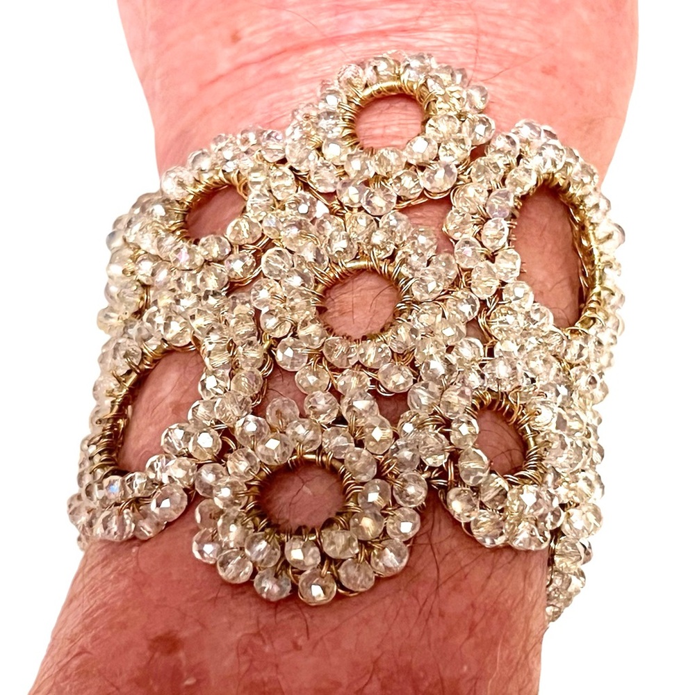 Lavish by Tricia Milaneze 18k gold plated crystals bracelet